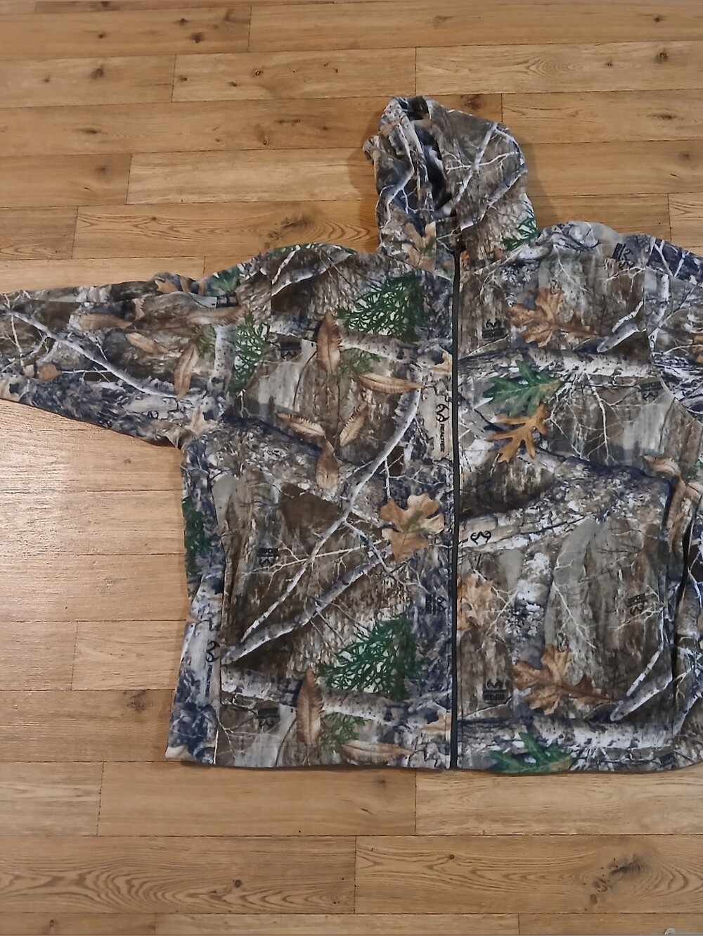 Men's Camouflage Hooded Field Jacket - Green/Brown Camo